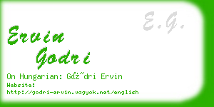 ervin godri business card